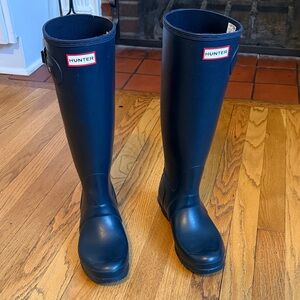 Hunter Dark Blue Waterproof Boots